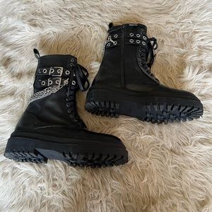 Zara black combat boots